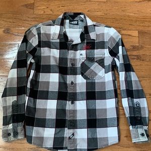 Vans long sleeve plaid corduroy button down